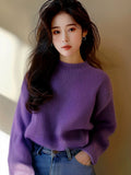 Toloer Fragrant Wind Soft Long-Sleeved Sweater Women 2025 Autumn And Winter New Lazy Loose Knitted Shirt