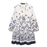 Spring / Summer New European Station Print Mini Dress Ladies Skirt 9878101-Outfit