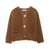 Autumn Street Shirt Fashion Cute Crochet Wool Vest Knitted Thick Knitted Vest Women's