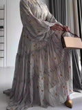 Fashion Printing Bohemian Style Dress In Autumn