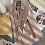 Toloer Spring And Autumn Women's Korean Version Of The New Design Sense Simple Temperament Fashion Suit Long Sleeve Coat Candy Green Suit-Outfit