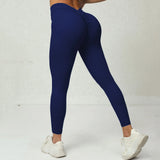 Toloer Embarrassment Line Peach Hip Fitness Yoga Pants V Waist Hip Tight Sports Pants-Outfit