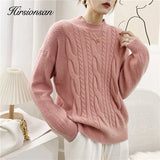Cashmere Basic Sweaters Women New Autumn Winter Looselong Sleeve Solid Female Pullovers Warm Soft Knitwear