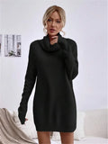 And Winter New Solid Color Loose High-Collar Knitted Sweater