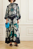 Women's New Summer Printing Seven-Sleeve Collar