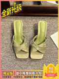 Slope And High-Heever Slippers Women Summer Wear 2025 New Dress Fairy Wind Coarse And Cold