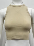Toloer Summer New I-Shaped Vest Ins Sports Short Crop Hollow Sleeveless Jacket Women-Outfit
