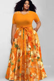 Size Casual Dress New Women's Dress With Fashion Printing And Color Impact Dress-Outfit