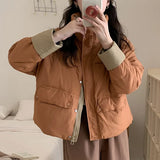 2024 Winter New Women's Fashion Cotton-Padded Clothes Hot Style Design Sense Short Cotton-Padded Jacket Small Down Cotton Jacket Coat Tide-Outfit