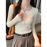 Sense Korean Version Of The Sweater Women's Autumn And Winter New Jacket High-End Match Inside The Bottom Shirt Wearing Knitted Top