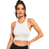 Toloer Hot Style Sports Yoga Top Nylon Fitness Running Moisture And Sweat-Breathing Seamless Knit Vest-Outfit