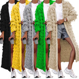 Toloer New Women's Wear Tassel Knitted Jacket-Outfit