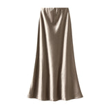 Temperament Pressure Folded Bare-Faced Fishtail Half-Dress Girl Spring Hanging Thin Bag-Butbice Long Dress