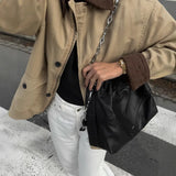 2025 New Women's Retro Casual Clip Long-Sleeved Collage Splicing Buckle Jacket