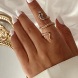 Retro Snake Shape Rings-Outfit