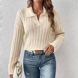 New Autumn And Winter Knitted Shirt Fashion New Casual Collar Sweater