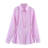 New Waist Button-Up Waist Shirt