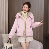 Down Cotton Padded Jacket Women's Padded Clothes 2023 Winter Hot Jacket With Cotton Padded Jacket Plus Plus Women's Clothing Fat Mm Short-Outfit