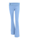 Knit Zipper Hodded Top And Pants Set-Outfit
