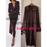 Long Knitted Cardigan Women Tops Female Fashion Slim Sweater Coat Solid Korean Autumn And Winter 2022 New Casual