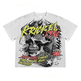 Sales 2024 Summer New T-Shirts Hip-Hop Punk Printed Patterns American Gothic Street Men's T-Shirts-Outfit