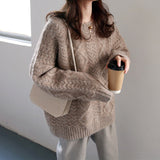 Sweater Women Wear A Cover For The Autumn And Winter Outside The Loose 2025 New Lazy Leprosy Explosive Winter Thick
