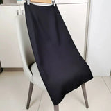 And Summer 2025 New OL Commuter Professional Bag Hip Skirt In The Long Black High-Waist A Word Straight Suit