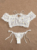 Sex Lingerie Sexy Lace Perspective Three-Point Lingerie