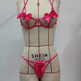 2021 New Bow Strap Hollow Women's Underwear Two
