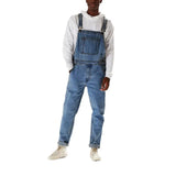 New Summer Street Trendy Solid-Colored Strap Trousers With One-Body High-Rise Men's