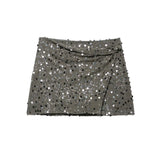 Homemade New Women's Clothing Balls And Tablets Double-Pearl Miniskirt