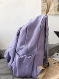 Vintage Wash College School Backpack-Outfit