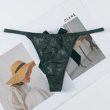 Lace Sexy Thong Women's Back Hot Bow Bikini Low-Waisted Breathable