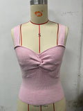 Toloer New Sweater Belt Vest Inside The Knot V Neck Without Sleffowed Wear Bottom Strapless Top Female-Outfit