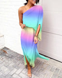 Independent Station Sexy And Popular Style Oblique Shoulder Single-Sleeved Dress For Women-Outfit