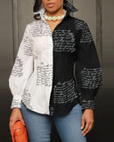 Independent Station New Fashionable Printed Ladies' Long-Sleeved Shirts From Stock-Outfit