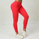 Toloer Embarrassment Line Peach Hip Fitness Yoga Pants V Waist Hip Tight Sports Pants-Outfit