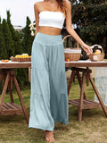 Summer Leisure Wide-Legged Cotton Pop High-Waisted Loose Trousers Women's