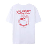 Slow Sunday Coffee Club Graphic Tee-Outfit