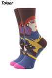 Socks Women Funny Harajuku Colorful Socks Cute Egg Food Art Printing Comfortable Fashion Harajuku Socks 2023