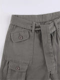 gray 90s vintage cargo pants with cargo