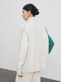 Green Big Size Knitting Cardigan Sweater Loose Fit V-Neck Long Sleeve Women New Fashion Tide Autumn Winter 2022