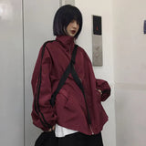 Jackets Women BF Style Chic Harajuku Sun-Proof Leisure Spring Couples Jacket Zipper High Street All-Match Popular Teens