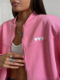 Fashion Embroidered Love Short Jacket Autumn And Winter