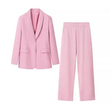 Women's Winter New Temperament Evening Dress Collar Suit Jacket + Pants