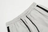 Piping Side Stripe Baggy Sweatpants-Outfit