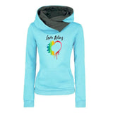 Winter Print Hoodies Women 2021 Fashion Pocket Long Sleeve Fleece Warm Pullovers Tops Female Plus Size Casual