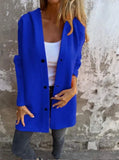 2025 New Hot Fashion Long-Sleeved Solid Coat Women's