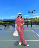Toloer New Women's Casual Knit Wide-Leg Pants Suit-Outfit