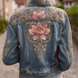 Trend 3D Digital Pattern Printing Fashion High Street Denim Jacket Men And